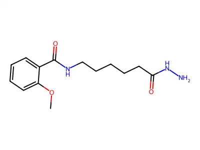 N-(6-hydrazinyl-6-oxohexyl)-2-methoxybenzamide structure