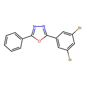 2-(3,5-Dibromophenyl)-5-phenyl-1,3,4-oxadiazole structure