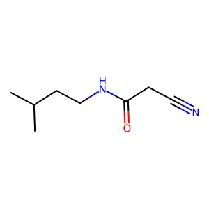 2-cyano-N-(3-methylbutyl)acetamide structure