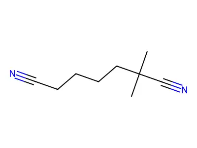 2,2-二甲基庚二腈 structure