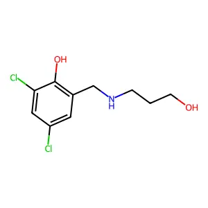 2,4-Dichloro-6-{[(3-hydroxypropyl)amino]methyl}phenol structure