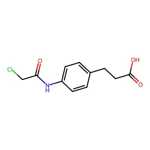 3-(4-(2-Chloroacetamido)phenyl)propanoic acid structure