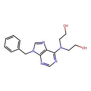 Ethanol, 2,2'-[(9-benzyl-9h-purin-6-yl)imino]di- structure