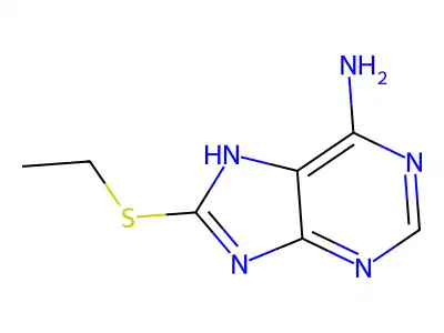 8-(Ethylthio)-9H-purin-6-amine structure