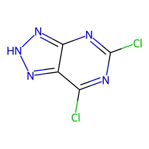 5,7-dichloro-1H-[1,2,3]triazolo[4,5-d]pyrimidine structure