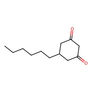 5-Hexylcyclohexane-1,3-dione structure