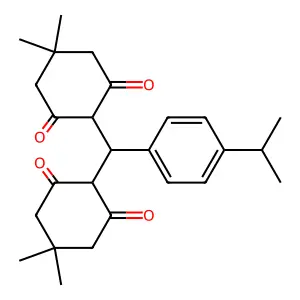 2,2'-{[4-(Propan-2-yl)phenyl]methylene}bis(5,5-dimethylcyclohexane-1,3-dione) structure