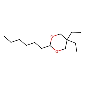 1,3-Dioxane, 5,5-diethyl-2-hexyl- structure