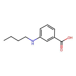 Benzoic acid, 3-(butylamino)- structure