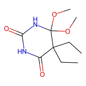 5,5-Diethyl-6,6-dimethoxy-1,3-diazinane-2,4-dione structure