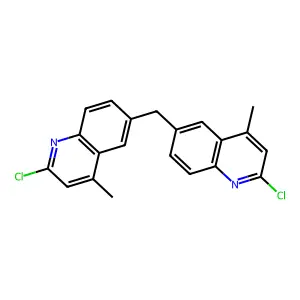 Bis(2-chloro-4-methyl-6-quinolyl)methane structure