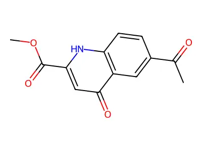 Methyl 6-acetyl-4-oxo-1,4-dihydroquinoline-2-carboxylate structure