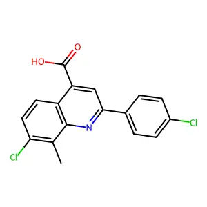 7-Chloro-2-(4-chlorophenyl)-8-methylquinoline-4-carboxylic acid structure