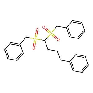1,1'-[(4-Phenylbutane-1,1-diyl)bis(sulfonylmethylene)]dibenzene structure
