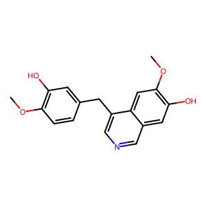 4-[(3-Hydroxy-4-methoxyphenyl)methyl]-6-methoxy-7-isoquinolinol structure