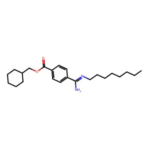 Cyclohexylmethyl 4-(N-octylcarbamimidoyl)benzoate structure