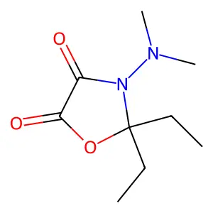 3-(Dimethylamino)-2,2-diethyl-1,3-oxazolidine-4,5-dione structure