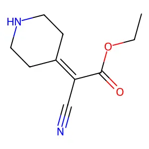 Ethyl 2-cyano-2-(4-piperidinylidene)acetate structure
