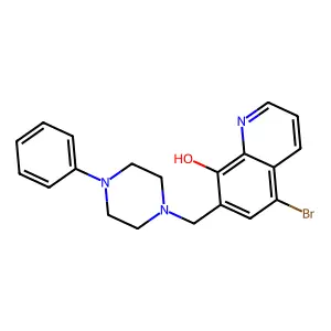 5-Bromo-7-[(4-phenylpiperazin-1-yl)methyl]quinolin-8-ol structure