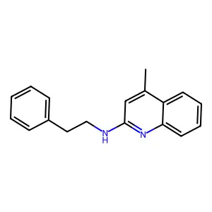 (4-甲基喹啉-2-基)苯乙胺 structure