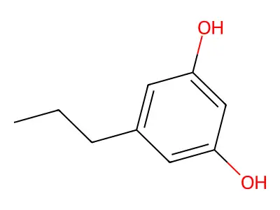 5-Propylbenzene-1,3-diol structure