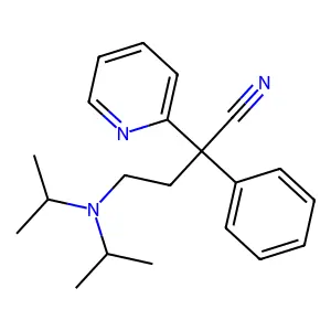 4-(Diisopropylamino)-2-phenyl-2-(2-pyridyl)butyronitrile structure