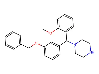1-[(2-Methoxyphenyl)-(3-phenylmethoxyphenyl)methyl]piperazine structure
