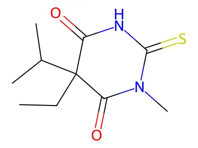 4,6(1H,5H)-Pyrimidinedione, 5-ethyldihydro-1-methyl-5-(1-methylethyl)-2-thioxo- structure