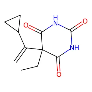 2,4,6(1H,3H,5H)-Pyrimidinetrione, 5-(1-cyclopropylethenyl)-5-ethyl- structure