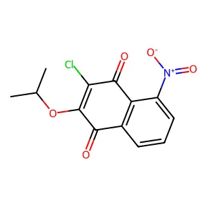 1,4-Naphthalenedione, 3-chloro-2-(1-methylethoxy)-5-nitro- structure
