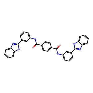 1-N,4-N-bis[3-(1H-benzimidazol-2-yl)phenyl]benzene-1,4-dicarboxamide structure