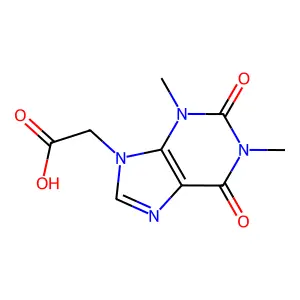 1,2,3,6-Tetrahydro-1,3-dimethyl-2,6-dioxo-9H-purine-9-acetic acid structure
