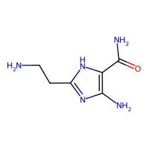 4-amino-2-(2-aminoethyl)-1H-imidazole-5-carboxamide structure