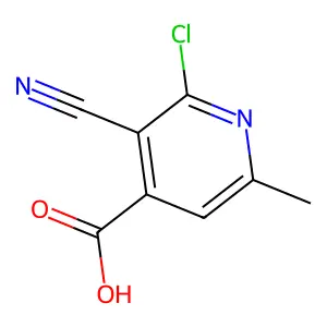 2-Chloro-3-cyano-6-methylisonicotinicacid structure