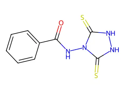 N-[3,5-bis(sulfanylidene)-1,2,4-triazolidin-4-yl]benzamide structure