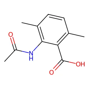 2-乙酰氨基-3,6-二甲基苯甲酸 structure