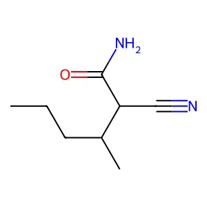 2-氰基-3-甲基己酰胺 structure