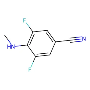 3,5-Difluoro-4-(methylamino)benzonitrile structure