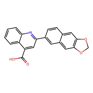 2-Naphtho[2,3-d][1,3]dioxol-6-yl-4-quinolinecarboxylic acid structure