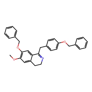 3,4-Dihydro-6-methoxy-7-(phenylmethoxy)-1-[[4-(phenylmethoxy)phenyl]methyl]-isoquinoline structure