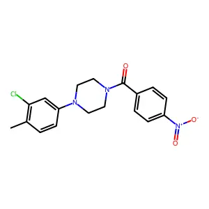 (4-(3-Chloro-4-methylphenyl)piperazin-1-yl)(4-nitrophenyl)methanone structure