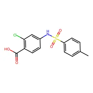 2-Chloro-4-{[(4-methylphenyl)sulfonyl]amino}benzoic acid structure
