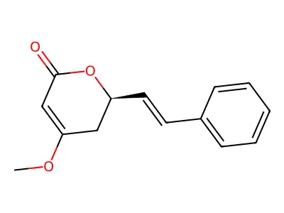 5,6-Dihydro-4-methoxy-6-(2-phenylethenyl)-2H-pyran-2-one structure