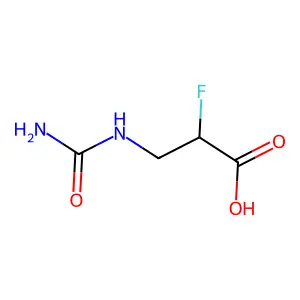 alpha-Fluoro-beta-ureidopropionic acid structure