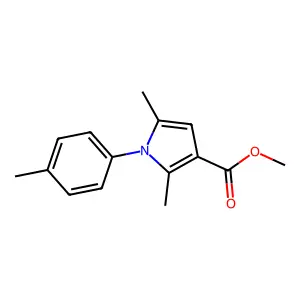 methyl 2,5-dimethyl-1-(4-methylphenyl)-1H-pyrrole-3-carboxylate structure