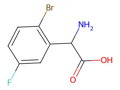 2-Amino-2-(2-bromo-5-fluorophenyl)acetic acid structure