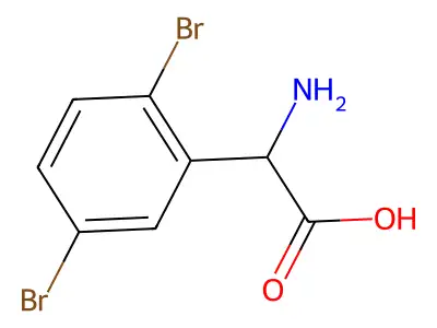 2-amino-2-(2,5-dibromophenyl)acetic Acid structure