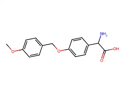 2-Amino-2-[4-[(4-methoxyphenyl)methoxy]phenyl]acetic acid structure