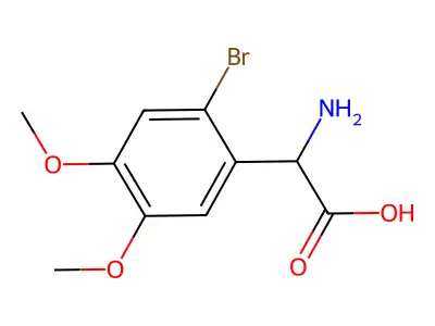 Amino(2-bromo-4,5-dimethoxyphenyl)acetic acid structure