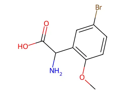 2-Amino-2-(5-bromo-2-methoxyphenyl)acetic acid structure